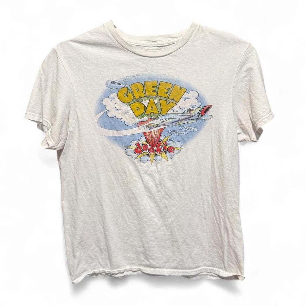 Green Day Dookie Band Tee White T-Shirt Medium Rock Grunge 90s Album